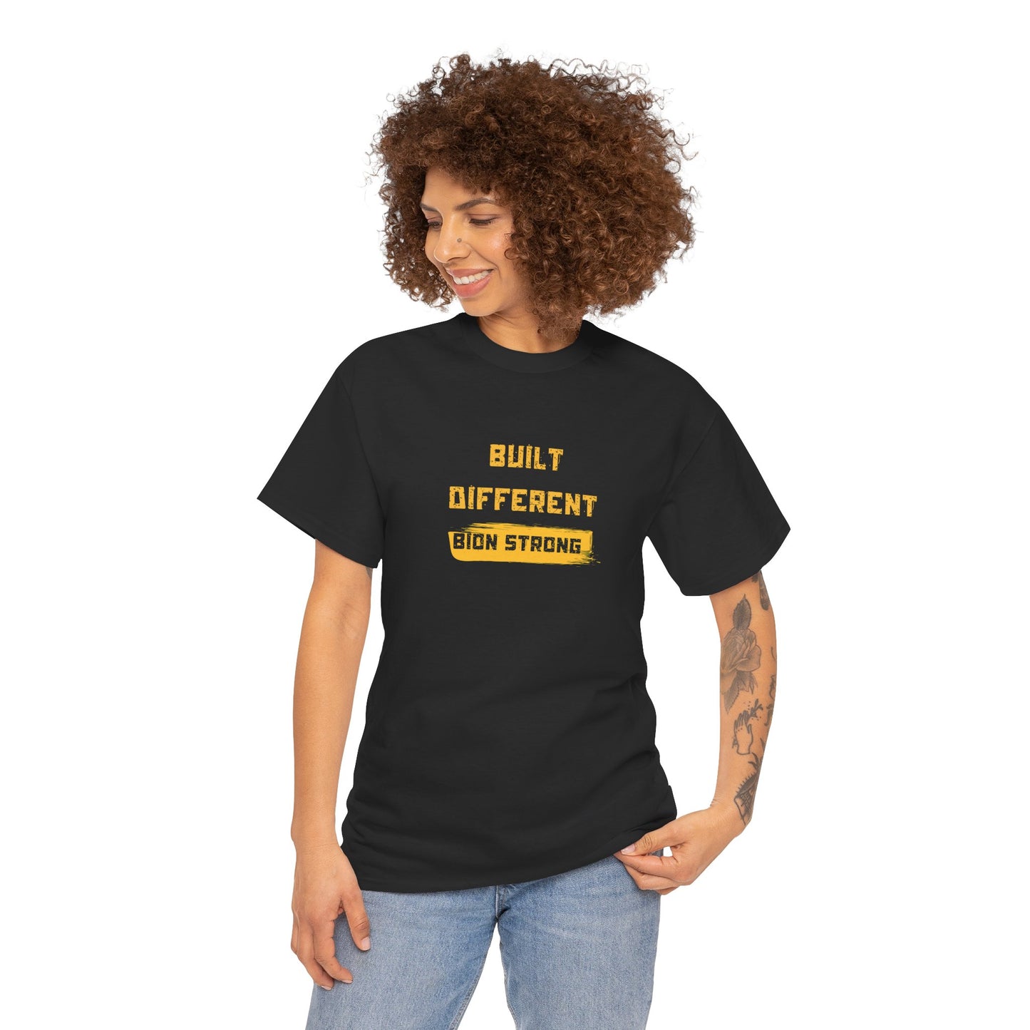Built Different Unisex Heavy Cotton Tee - Strong Statement T-Shirt, Perfect For Gym Or Casual
