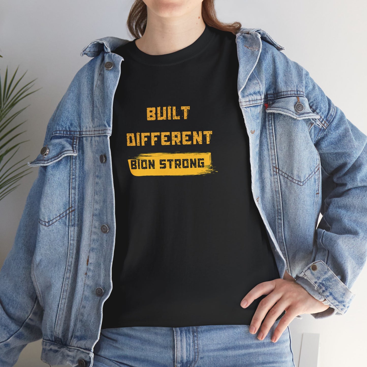 Built Different Unisex Heavy Cotton Tee - Strong Statement T-Shirt, Perfect For Gym Or Casual