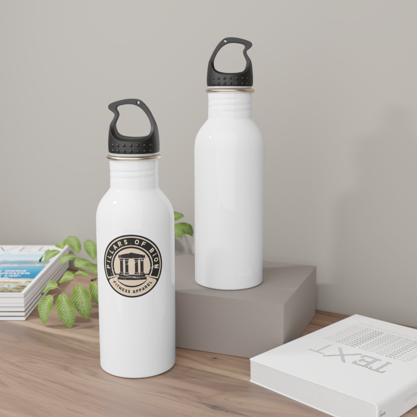 Pillars of Bion Stainless Steel Water Bottle - Durable Fitness Hydration Gear, Perfect For Gym, Cardio, Walking, Or Daily Hydration