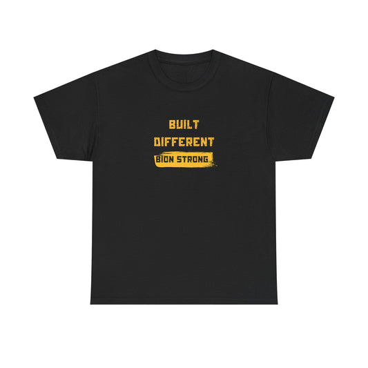 Built Different Unisex Heavy Cotton Tee - Strong Statement T-Shirt, Perfect For Gym Or Casual