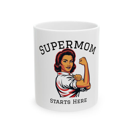 Supermom Ceramic Coffee Mug - Perfect Gift for Mother's Day, 11oz & 15oz Options