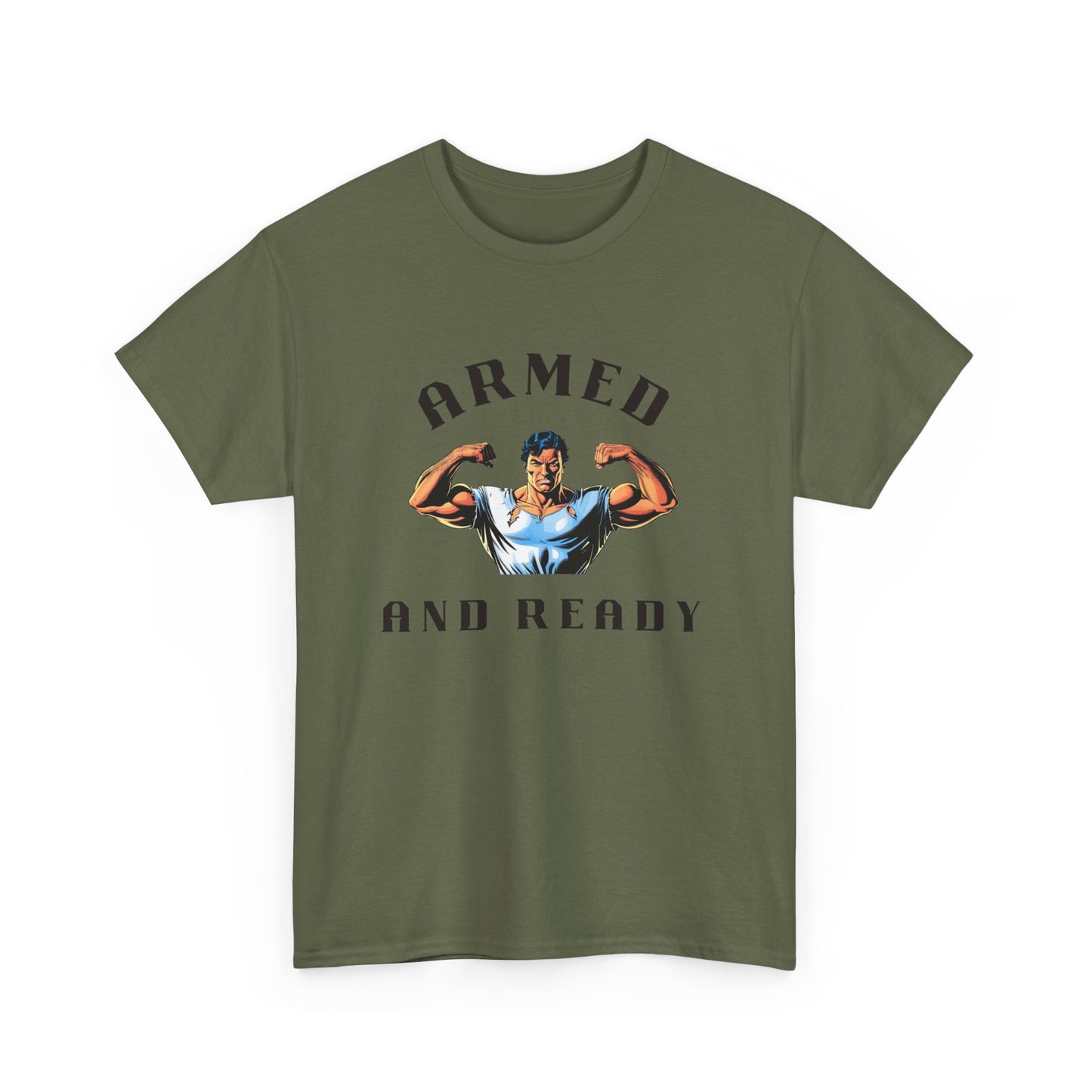 Armed and Ready Unisex Heavy Cotton Tee - Motivational Graphic T-Shirt