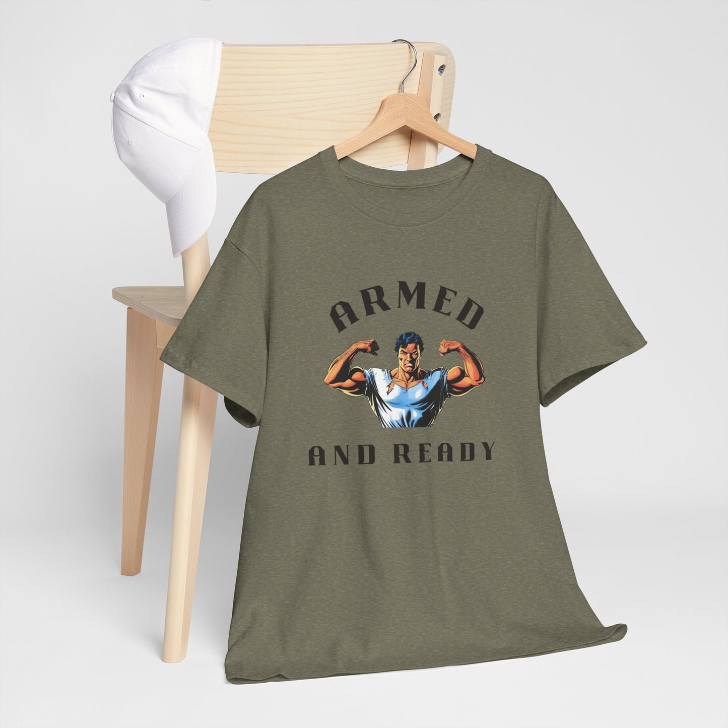Armed and Ready Unisex Heavy Cotton Tee - Motivational Graphic T-Shirt